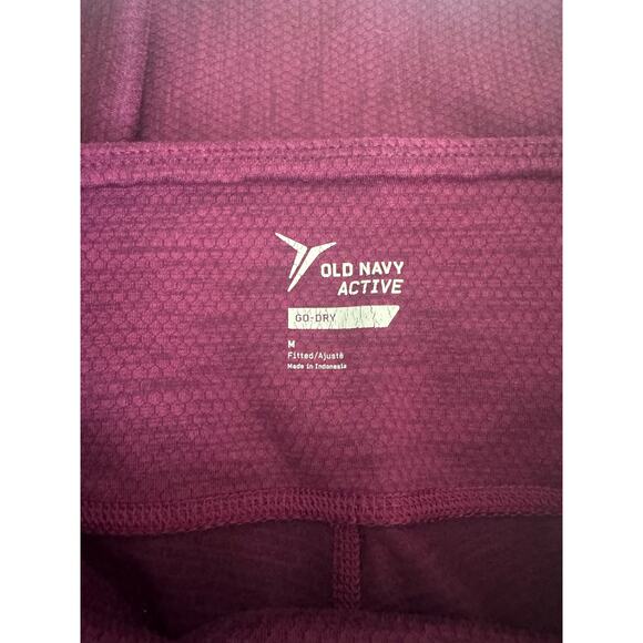Old Navy Active Go Dry Fitted Women's Leggings Burgundy Sz M - Picture 3 of 8